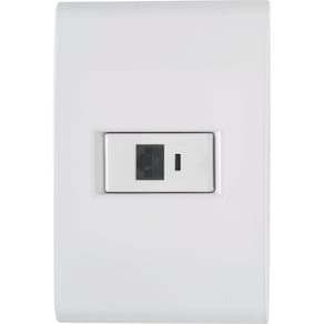 Conjunto 4x2 Com 1 Tomada Telefone Rj11 Tramontina Liz Branco Tramontina