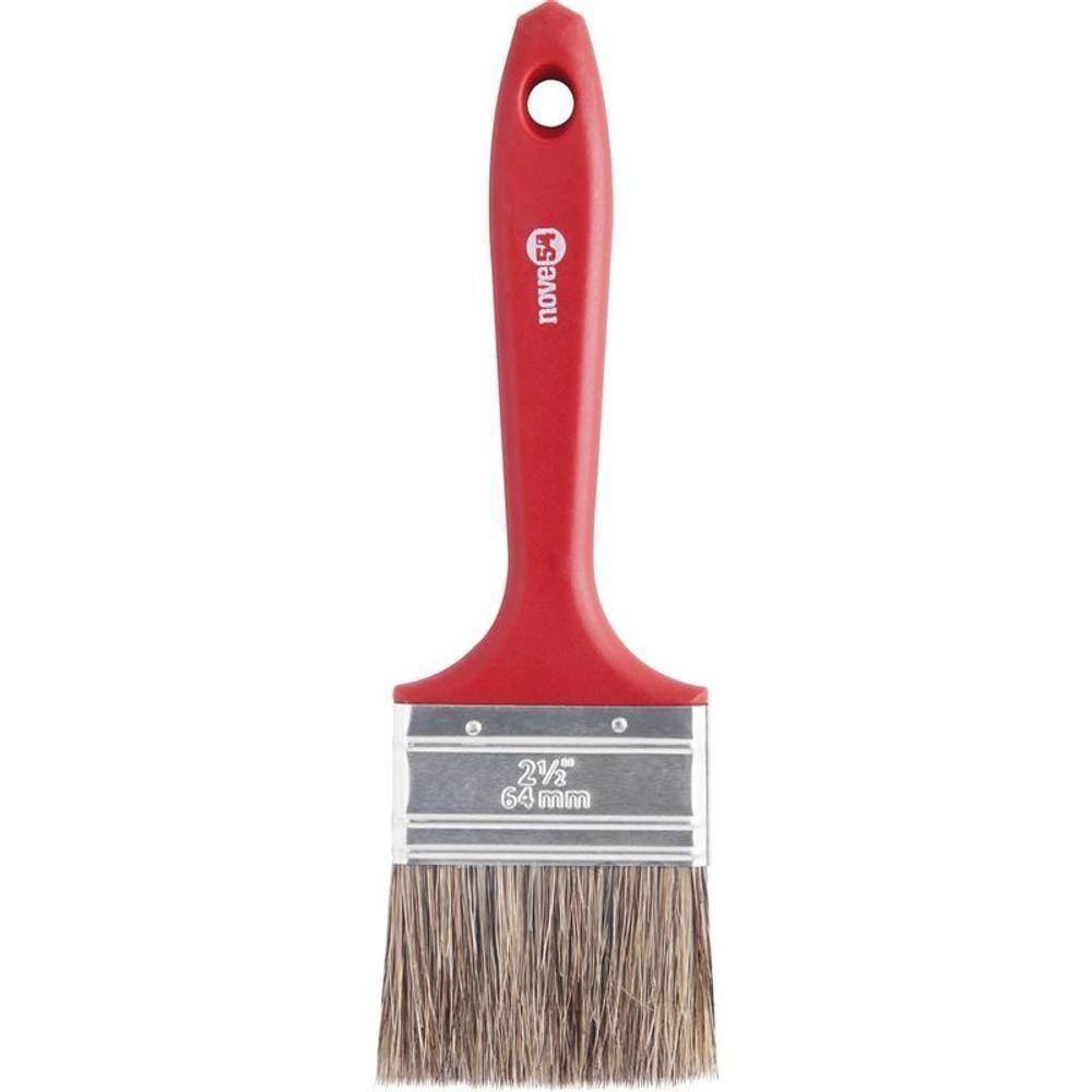 Pincel 2.1/2 Cerda Gris Cabo Plástico Para Tintas Latéx E A