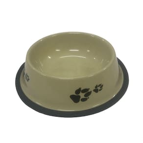 Comedouro E Bebedouro Estampado Aço Inoxidável Meu Pet Verde