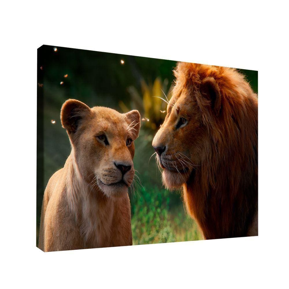 Quadro Rei E Rainha Da Selva Br Artes Médio 84x54