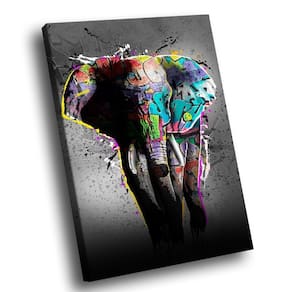 Quadro Elefante Grafite Br Artes Médio 84x54