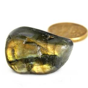 Labradorita ou Spectrolite Rolado Pedra Natural 24mm 8g