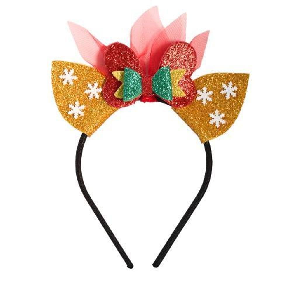 Tiara Gatinha Noel - Orelhinhas de Gato e Glitter