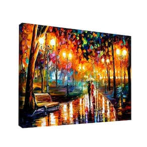 Quadro Decorativo Pintura Leonid Afremov Praça Médio 84x54