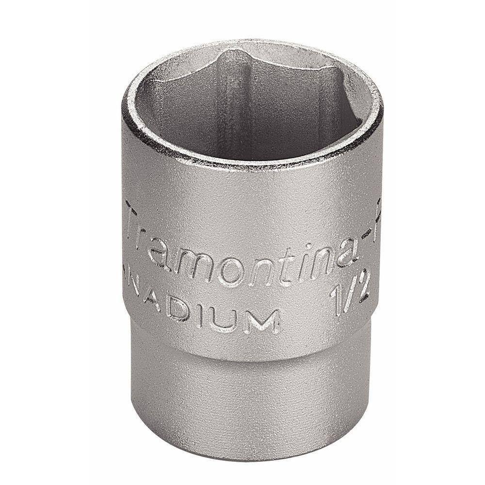 Soquete Sextavado Em Aço Cromo Vanádio 18 Mm - Encaixe 1/2" Tramontina Pro Tramontina