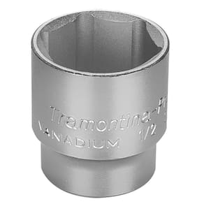 Soquete Sextavado Em Aço Cromo Vanádio 25/32" - Encaixe 1/2" Tramontina Pro Tramontina