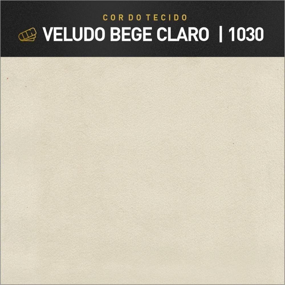 Poltrona Lyz Luxo Madeira Maciça Castellar Móbile Veludo Bege Claro Veludo Bege Claro