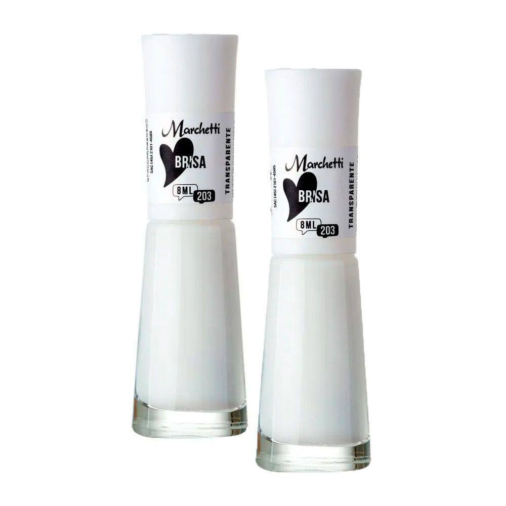 Esmalte Marchetti Cremoso Cor Brisa 203 com 8ml | Kit com duas unidades