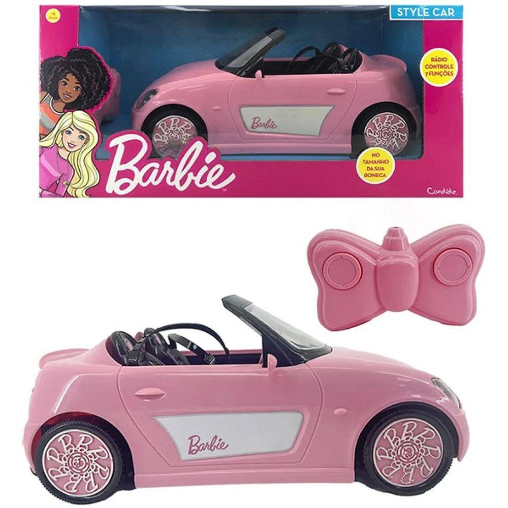 Carrinho Controle Remoto Barbie Glamour Flip - Candide 1851