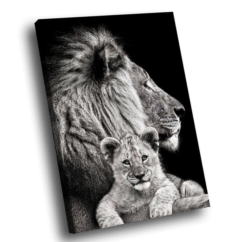 Quadro Lion And Cub Br Artes Pequeno 60x40