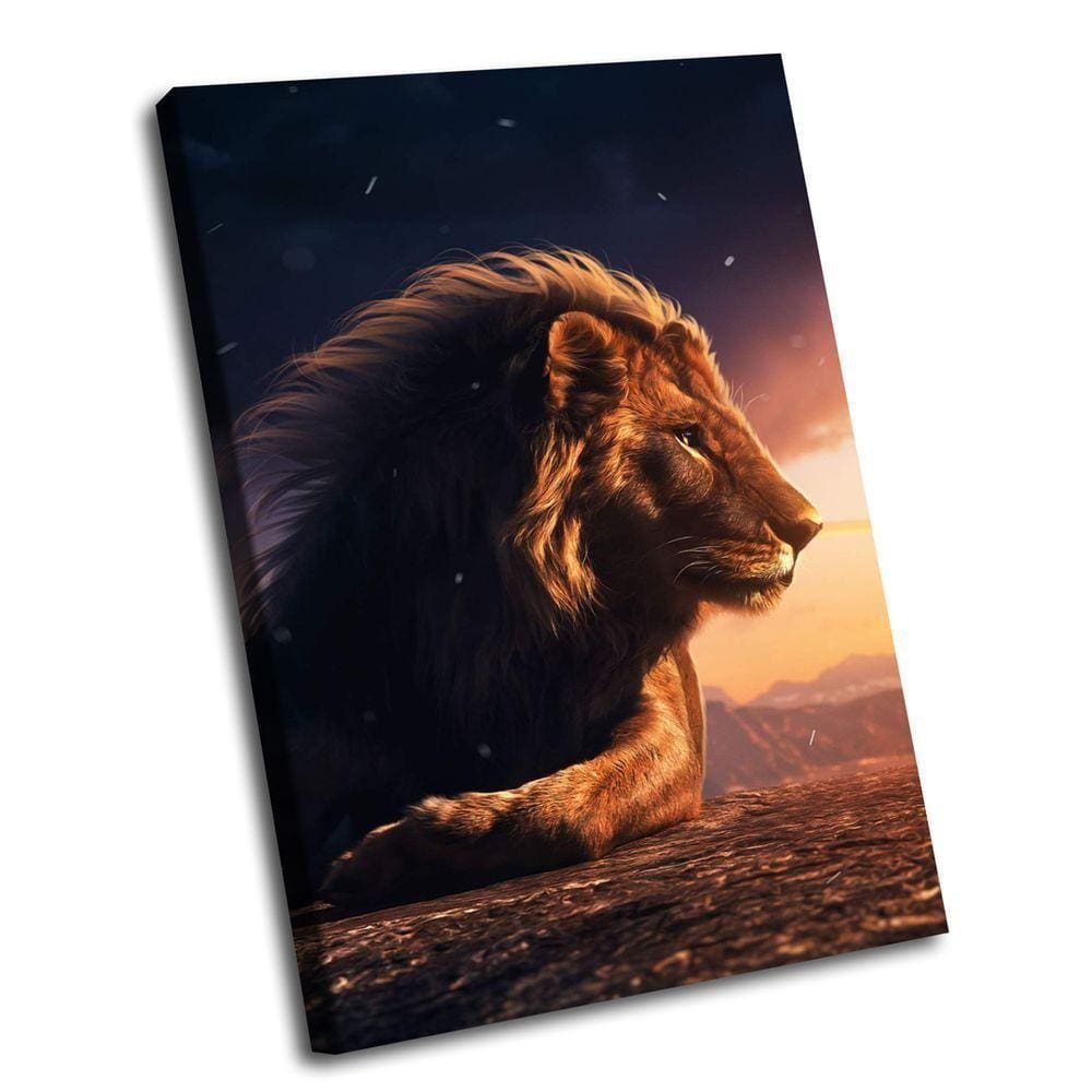 Quadro Leão Pleno Br Artes Grande 118x78