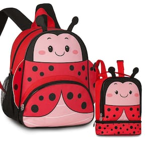 Kit Escolar Mochila de Costas e Lancheira Joaninha Clio Pets