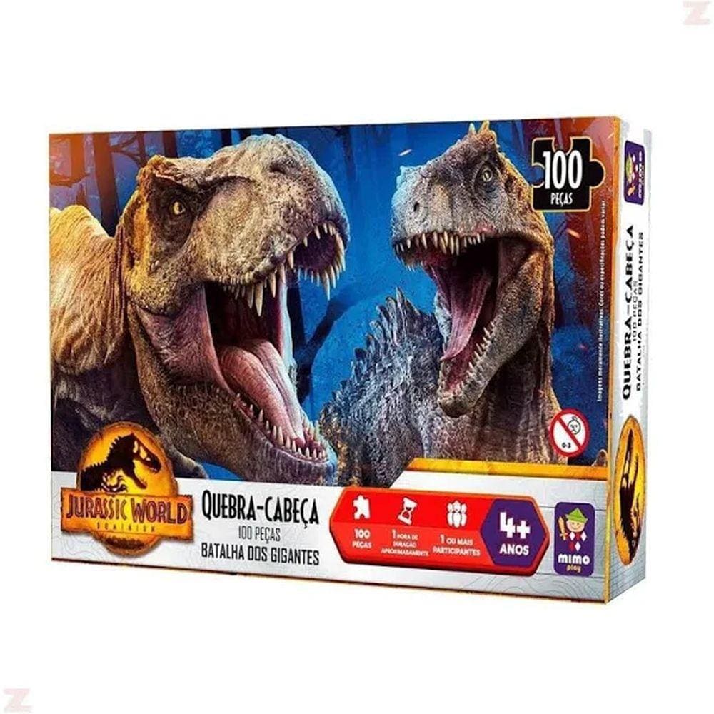 Quebra-Cabeça 200 Peças - Puzzle Batalha dos Dinossauros - Grow