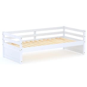 Cama Solteiro Slim Rb Madeira Maciça Branco Housin