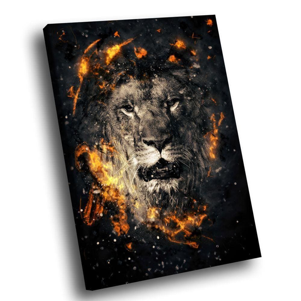 Quadro Lion Smoke Pequeno 60x40