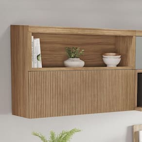 Armário Aereo 1 Porta Bascula Marquesa 120Cm 100% Mdf Marrom