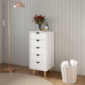 Cômoda 5 Gavetas 40cm Ipanema Branco