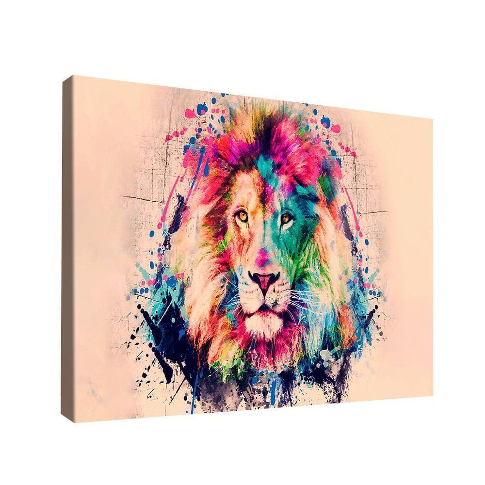 Quadro Lion Colors Br Artes Grande 118x78