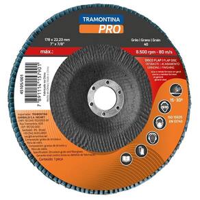 Disco Flap 7" Grão 40 Tramontina Pro Tramontina