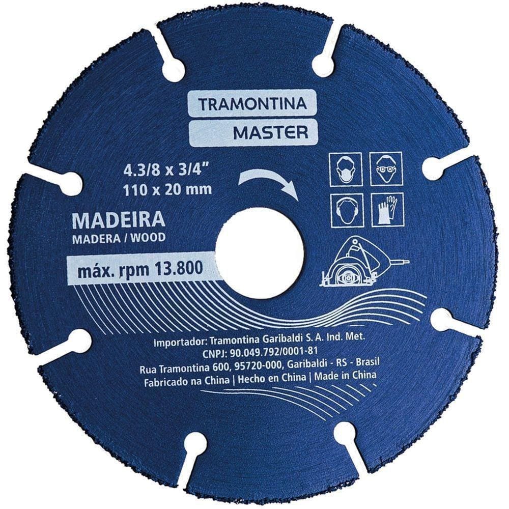 Disco De Corte Para Madeira 4.3/8`` Tramontina Para Serra Mármore Tramontina