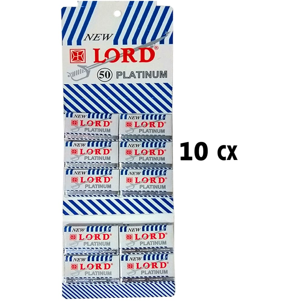 Lâminas De Barbear New Lord Branca Platinum 50un Atacado