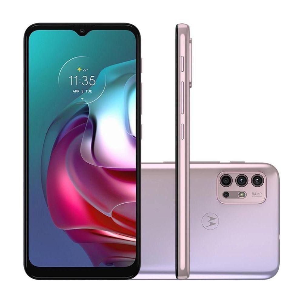 Usado: Motorola Moto G30 128GB White Lilac Muito Bom - Trocafone