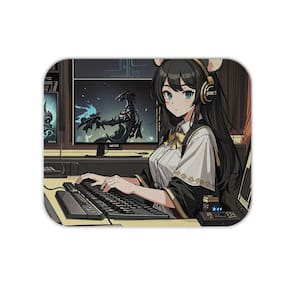 Mouse Pad em Tecido - Anime Girl - PC Gamer
