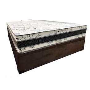 Cama Base Box Baú Casal Super Confort Suede Marrom + Colchão Casal Super Confort D33 28x138x188