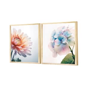 Dupla Quadros Decorativos Flores Plantas Natureza Folhagem