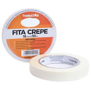 Fita Adesiva Crepe Papel 18mm X 50m C/24 Rolos 18x50