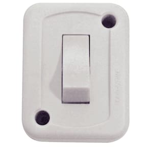 Interruptor De Sobrepor 1 Tecla Simples 10 A 250 V Tramontina Branco Embalagem Flow Pack Tramontina