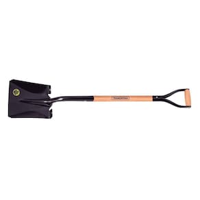 Pá Quadrada 417/20 Em Aço Com Cabo De Madeira 74 Cm Com Empunhadura Metálica Ergonômica
