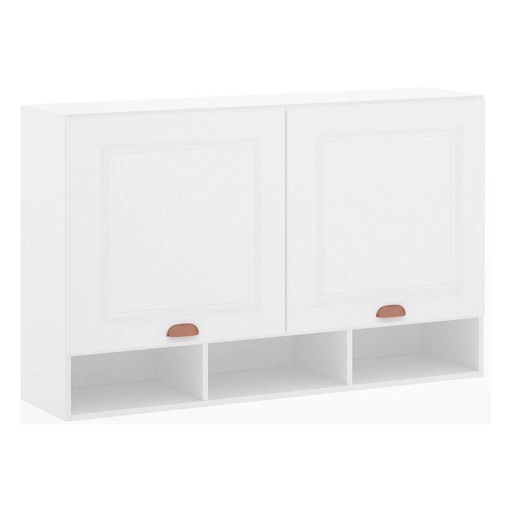 Armário Aéreo 120 cm 2 Portas com Nicho Cristal Luciane Móveis