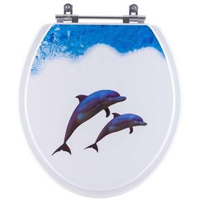 Tampa de Vaso Decorado Golfinhos Izy para bacia Deca 6lpf