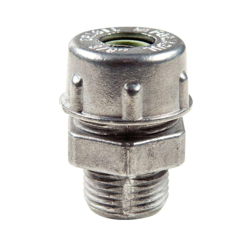 Conector Prensa-cabo 1" Em Alumínio - Bucha Na Cor Cinza Tramontina