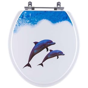 Tampa de Vaso Decorado Golfinhos Izy para bacia Deca 6lpf