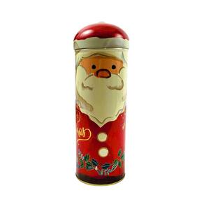 Lata Natalina De Metal 25X8Cm Papai Noel Pote
