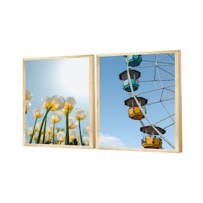 Dupla de Quadros Flores Plantas Natureza Paisagem Parque