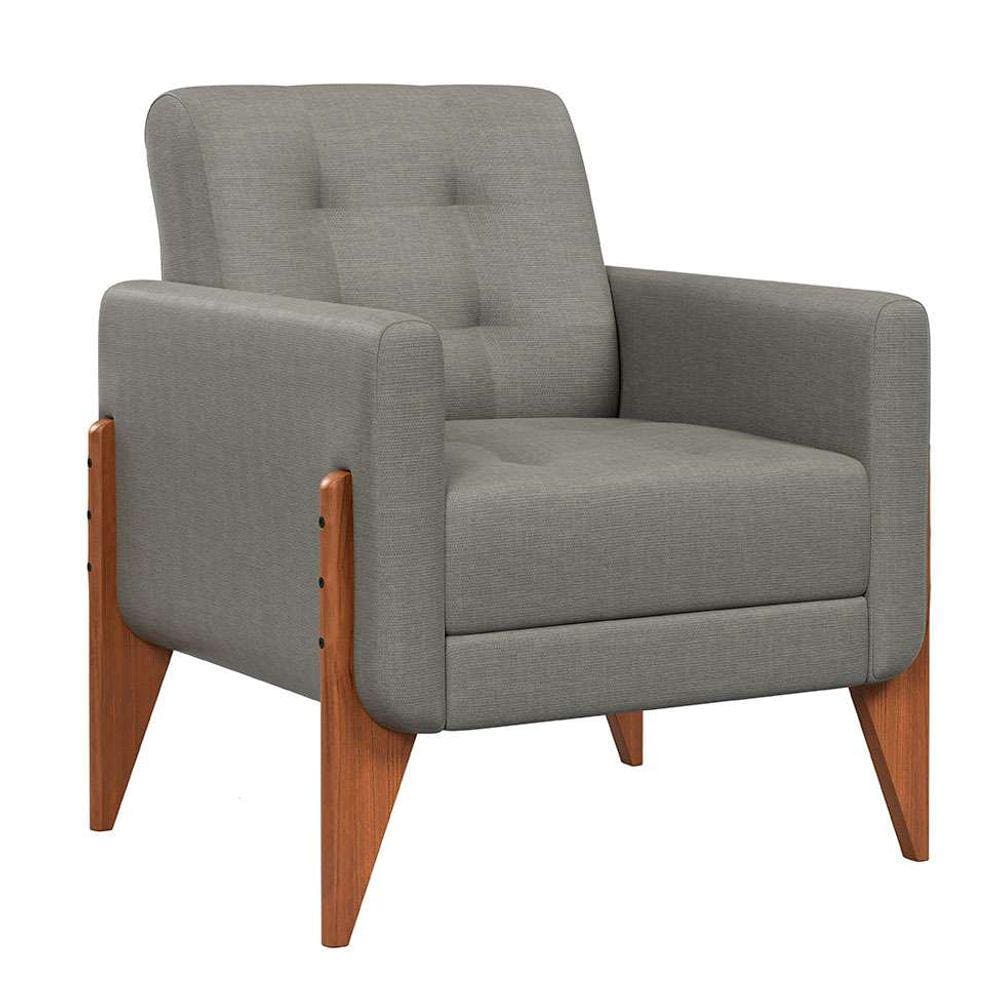 poltrona brooklin linho cimento