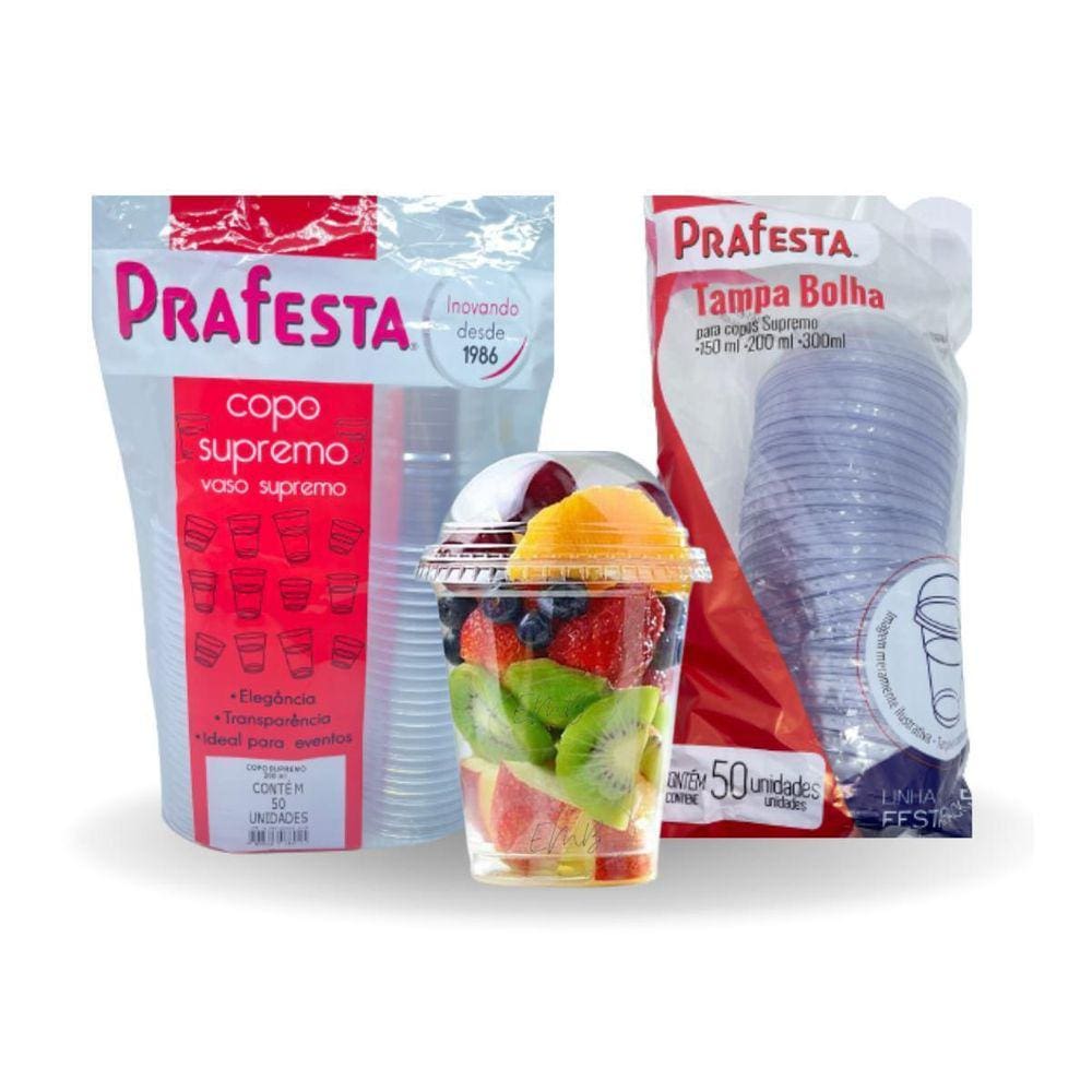 Copo Bolha 200Ml Prafesta Resistente E Elegância - 200 Unds