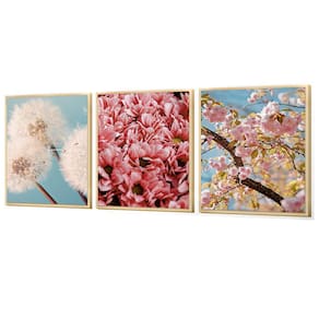 Kit 3 Quadros Decorativos Floral Crisântemo Natureza Sala