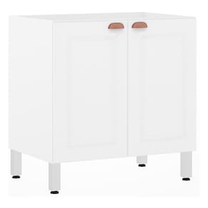 Balcão de Cozinha sem Tampo 80cm 2 Portas Cristal Luciane Móveis