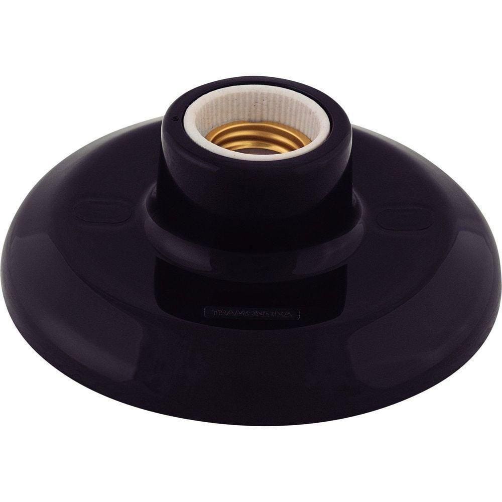 Plafon Tramontina E27 Com Soquete De Porcelana 4 A 250 V Preto Tramontina