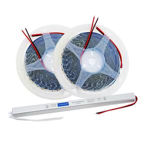 Kit C/ 2 Fita Led 1 Fonte 2835 5M 120 Led 12v Ip20 10w 4000K