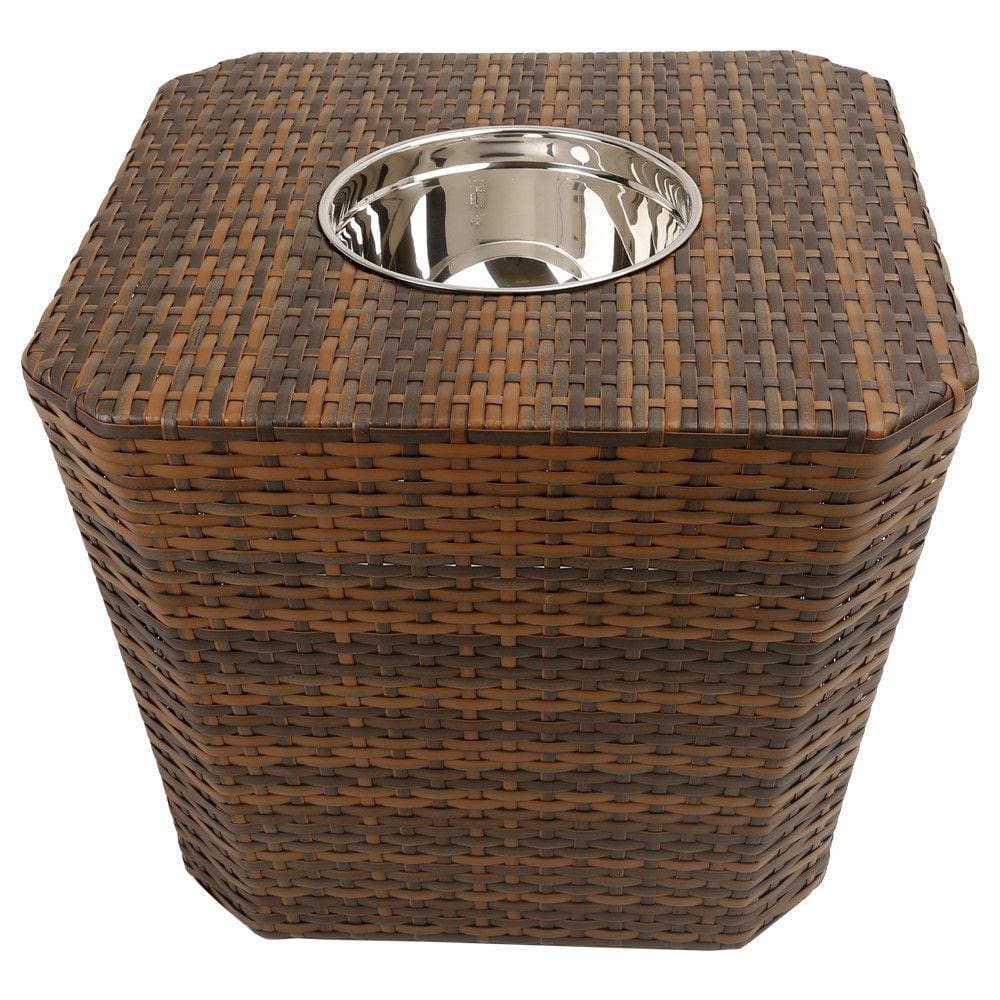 Mesa Grécia em Alumínio com Balde para Bebidas Jardim, Piscina, Edícula Trama