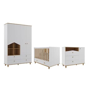 Quarto Completo Retro Permobili berço candy com gavetas MDF