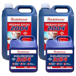 Resina 2004 Epoxi Transparente De Baixa Viscosidade Com Endurecedor 3154 (15 Kg)