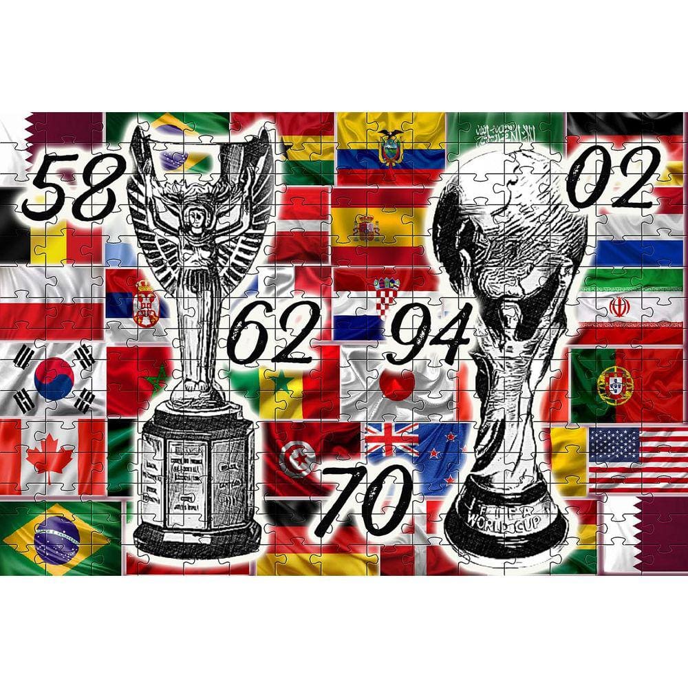 Quebra-cabeça em MDF Taça da Copa do Mundo 2022 É nossa de 300 peças