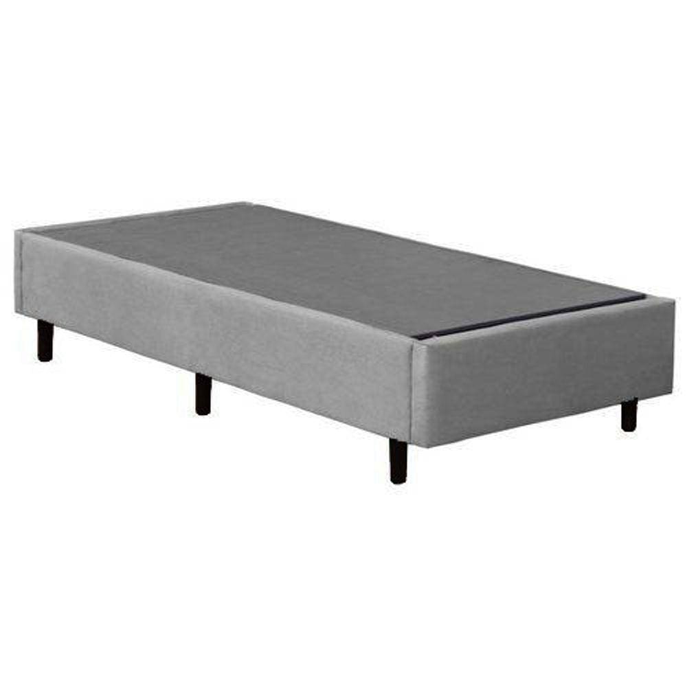 Base Box Solteiro Suede Cinza - 30x78x188