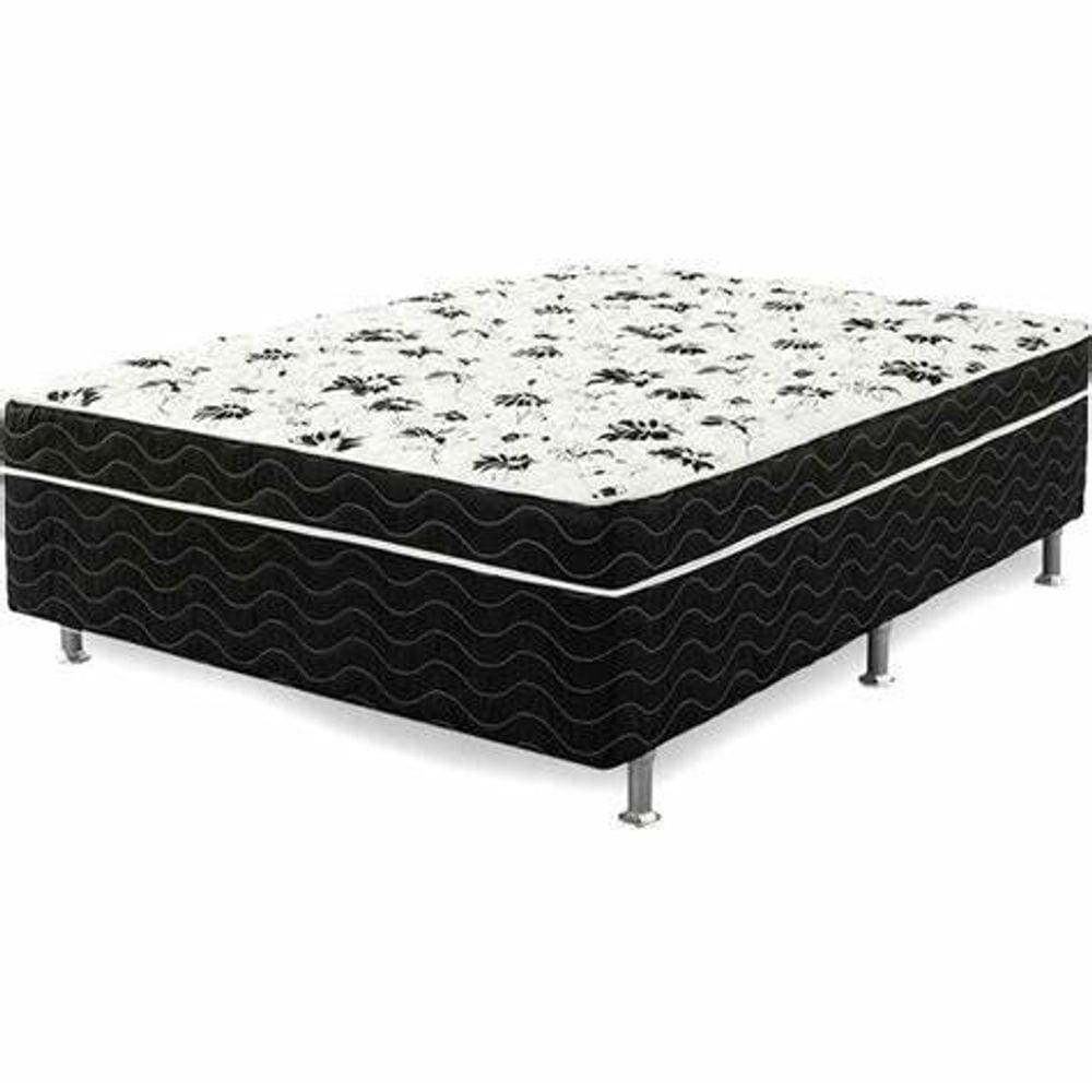 Cama Box Conjugado Viúva Espuma Ortopédica - 41x128x188cm:Branco